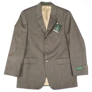 Lauren Ralph Lauren 100% Wool Three Button Blazer Jacket Size‎ 38R Classic